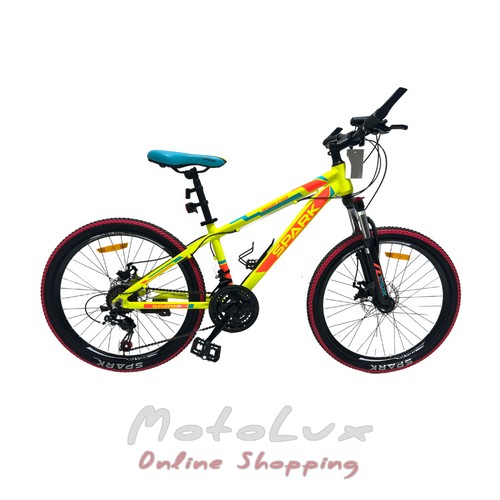 Dospievajúci bicykel Spark Tracker, 26 kolies, 13 rám, žltá s červenou
