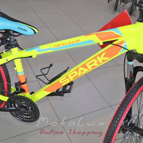 Spark Tracker tini kerékpár, 26 kerék, 13 váz, sárga és piros