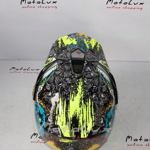 Helmet Nenki MX-310, Bright Black Yellow, Motard,  S