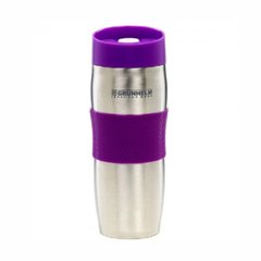 Thermo mug made of stainless steel Grunhelm GTC 101, 380 ml, purple