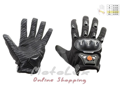 Scoyco gloves (mod:HD-09, size:M, black, textile)