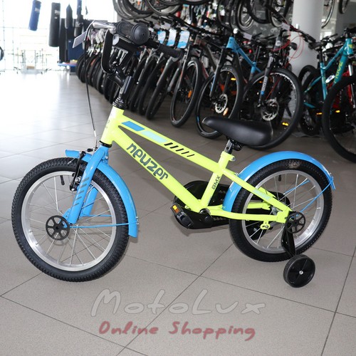 Children's bicycle 16 Neuzer BMX, wheels 16, yellow with black and blue