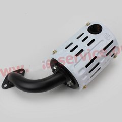 Two-hole muffler with knee R180NM