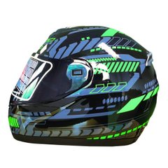 Motorcycle helmet Forte 902, size XL, black with green