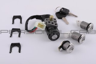 Замок зажигания, комплект, Honda Lead, Tact, 4 провода, mod:B