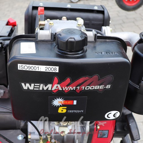 Мотоблок Weima WM1100BЕ-6 КМ Deluxe, дизель 9 л.с., c электростартером