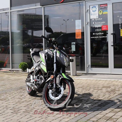 Мотоцикл Loncin LX250 15 CR4, черный с зеленым