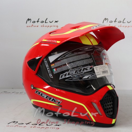 Helmet Nenki MX-310, Gloss Red, motard, L