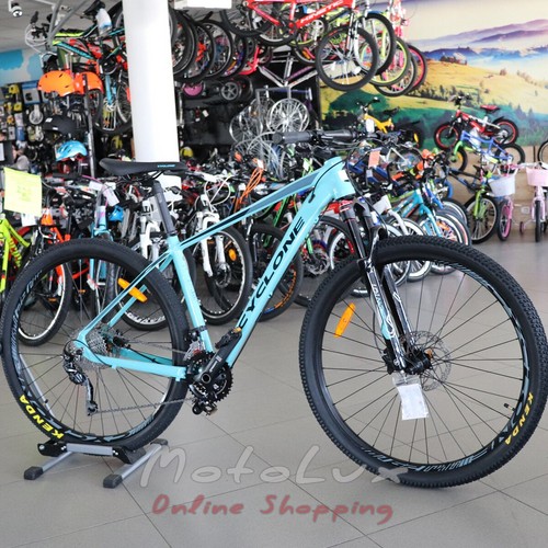 Hegyi kerékpár Cyclone SLX, 29, keret 20, turquoise