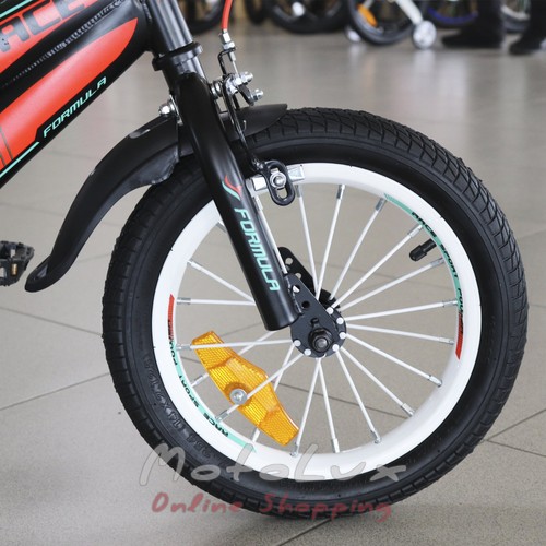 Дитячий велосипед Formula Race, колесо 14, рама 8,5, 2020, black n orange n turquoise