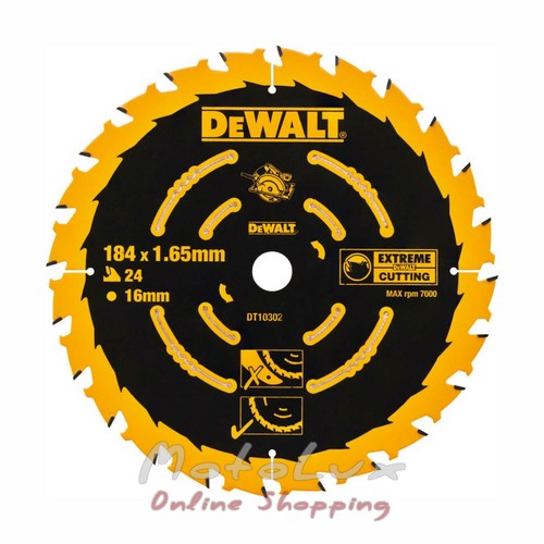 Saw blade DeWALT Extreme DT10300 WZ ATB 18T, 184x16 mm