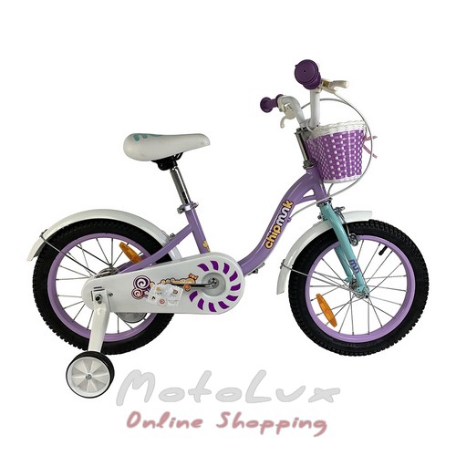Детский велосипед Royalbaby Chipmunk Darling, колесо 16, фиолетовый