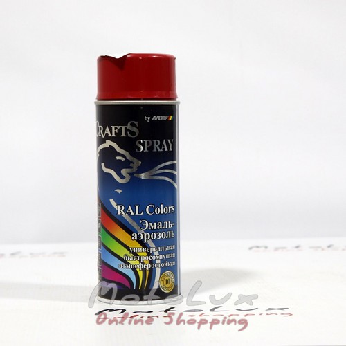 Эмаль-аэрозоль Crafts Spray, яскраво-червона (400ml)