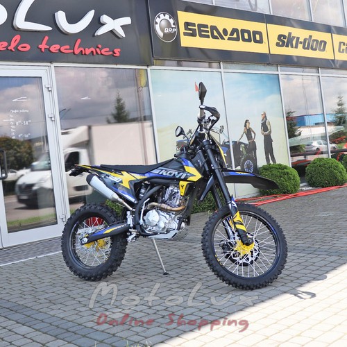 Kovi 300 Advance enduro motorcycle, blue with yellow, 2024