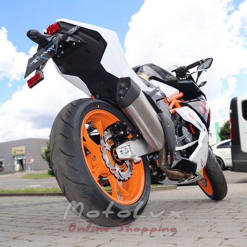 Motocykel Taro TR400 GP1, biela s čiernou s oranžovou