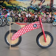 Детский беговел Kiddi Moto Kurve, колесо 12, 2015, red with white dots