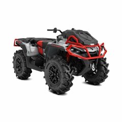 BRP Outlander X MR 1000R Utility ATV, Gray with Red, 2024