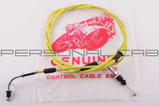 Throttle cable 4T GY6 50, nut-plate, 1pc, yellow