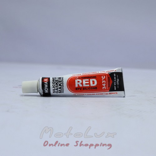 Silicone sealant Nowax 343 ° C, red, 25g