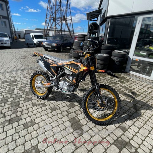 Мотоцикл ендуро Kovi MAX 300, чорний з помаранчевим, 2024