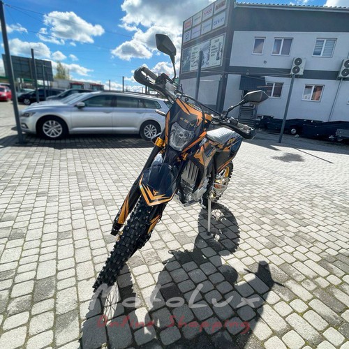 Мотоцикл ендуро Kovi MAX 300, чорний з помаранчевим, 2024