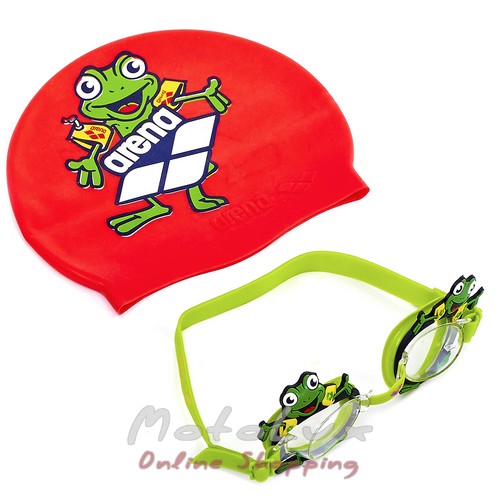 Набор для плавания детские очки и шляпа Arena World