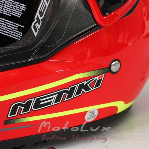 Prilba Nenki MX-310 Gloss Red, motard, XL