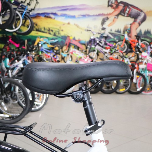 Велосипед Discovery Prestige Woman, колесо 26, рама 17, white-violet with black, 2021
