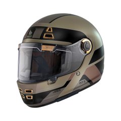 Motorcycle helmet MT Jarama 68TH C9, size XL, black with gold
