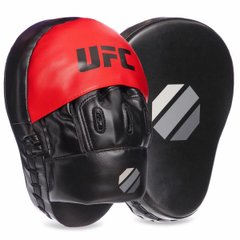 Boksz és harcművészeti pontozó kesztyű PU 1db, UFC UHK-69754, fekete-piros