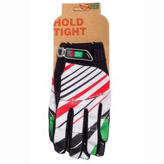 Перчатки Green Cycle NC-2369-2014 MTB с закрытыми пальцами, размер S, white n red n green