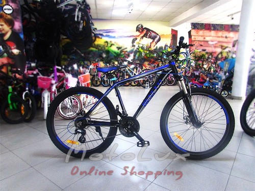 Mountain bicycle Benetti Special Vero DD, wheels 26, frame 17, 2018, black n blue