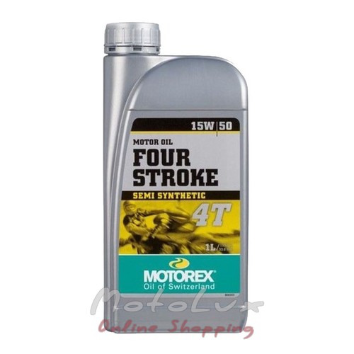Масло моторное Motorex 4-Stroke 4T, 15W50, 1 л