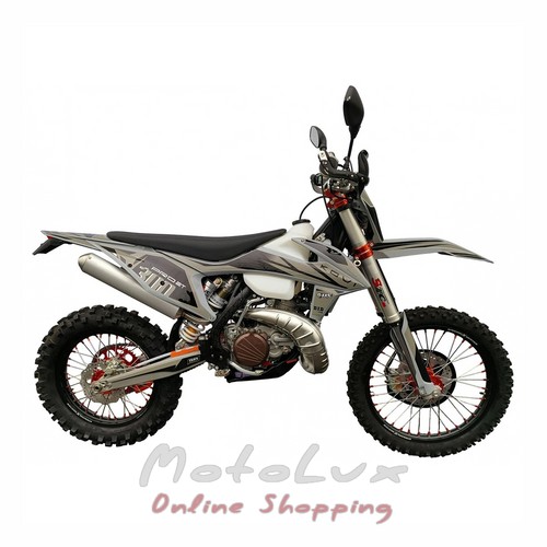 Kovi 300 2T Pro Enduro Motorcycle, Gray with White, 2024