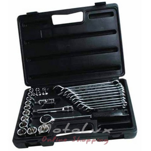 Set of Socket Heads 1/2 and Combination Wrenches Stanley 1-89-105