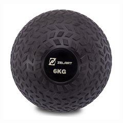 Мяч набивной слембол для кроссфита рифленый Record Slam Ball, вес 6 кг