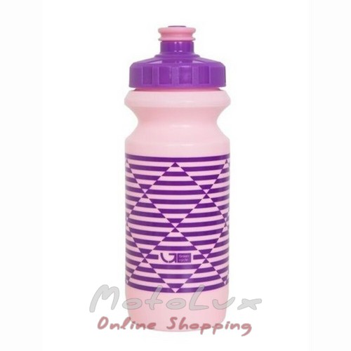 Flask 0,6 Green Cycle stripeswith a big nipple, pink n purple