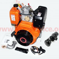 Engine assembly for motorblock Slotted diameter 25mm + 9 l starter. with. 186FE (HT-135)