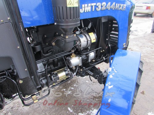 Jinma 3244HXR Mini Traktor, 3 hengeres, hidraulikus, rugós ülés, 2 tárcsás kuplung