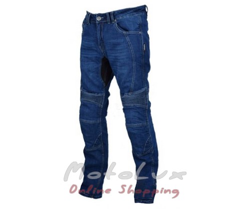 Мотоджинси Leoshi Faster Jeans Blue з наколінниками, кевлар 32