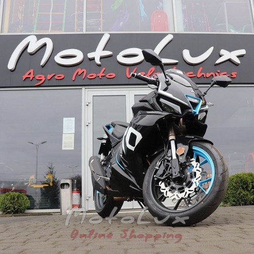 Мотоцикл Taro TR400 GP1, чорний з блакитним