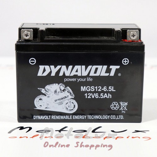Акумулятор Dynavolt MG 6.5L, 139/66/101, 12V6 5Ah, гелевий