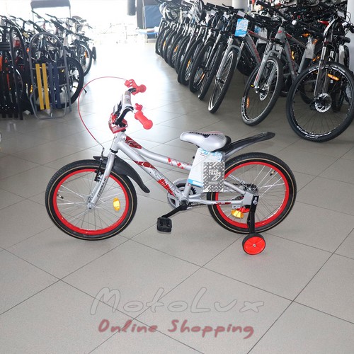 Detský bicykel Formula 18 Stormer, rám 9, silver n red, 2021