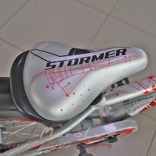 Детский велосипед Formula 18 Stormer, рама 9, silver n red, 2021