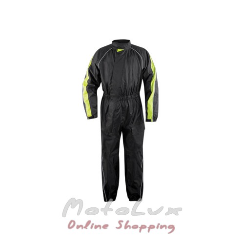 Raincoat Plaude Waterproof Suit, size 2XL, black and green