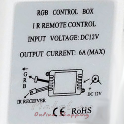 RGB-controller (IR remote control, 24 buttons)