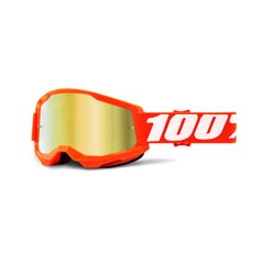 Мотоочки 100% STRATA Goggle II Orange - Mirror Gold Lens
