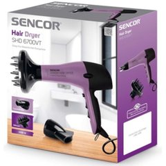 Hair dryer Sencor SHD6700VT, black with purple