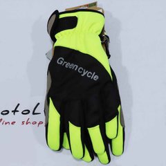 Перчатки Green Cycle NC-2582-2015 Winter с закрытыми пальцами, размер L, black n green