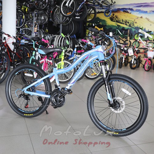 Bicykel Locri AM DD EF500 24, Bielo-modrý